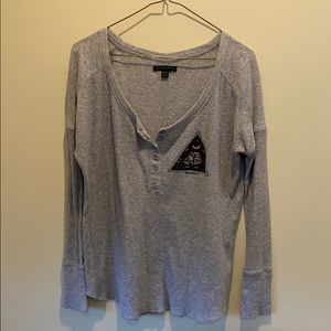 American Eagle mid-weight waffle shirt
